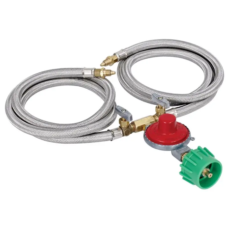 Bayou Classic Stainless Steel Propane Hose Assembly & Regulator - 36" 1