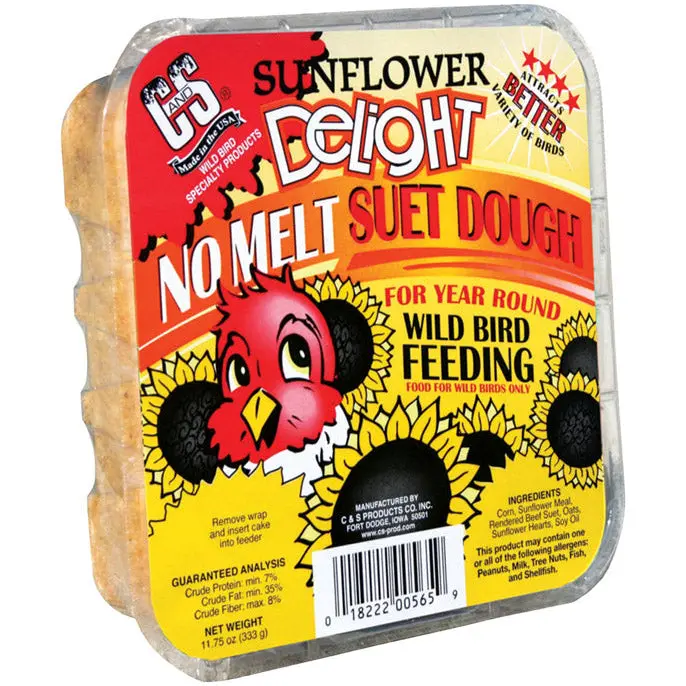 C&S No-Melt Sunflower Delight Suet - 11.75 Oz. 1