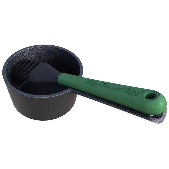 Big Green Egg Cast Iron Sauce Pot & Basting Brush 1