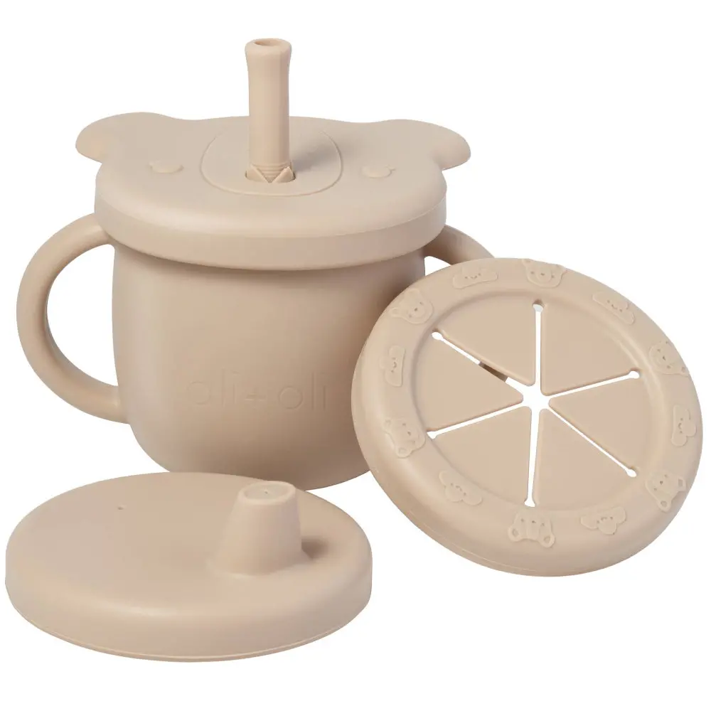 Ali + Oli 4-In-1 Silicone Sippy & Snack Cup 1