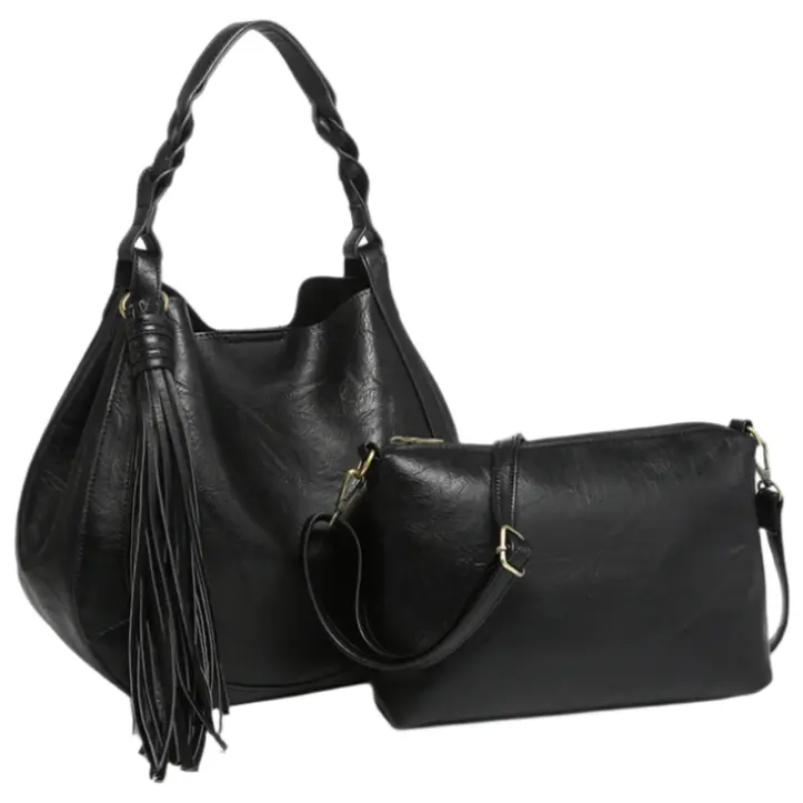 Jen & Co. Eloise Tassel Vegan Leather Hobo Bag 4