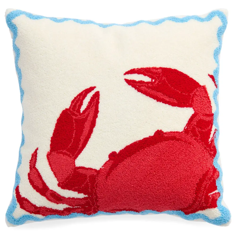 Shiraleah Crab Cotton Throw Pillow - 14" X 14" 1