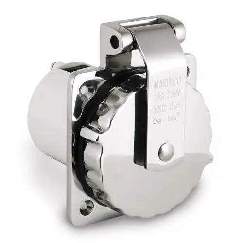 Marinco 16A 230V Inlet S/S Ez Lock C/W Enclosure 1