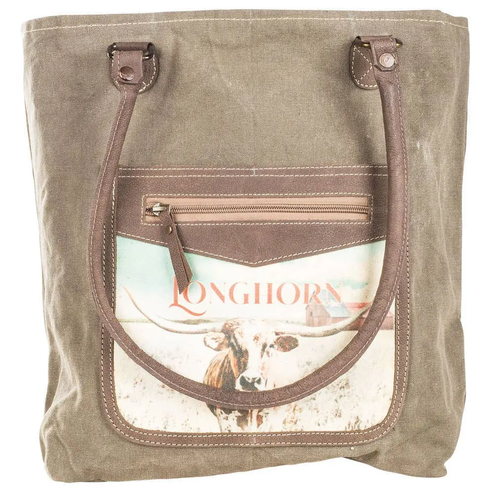 Clea Ray Canvas Longhorn Tote 1