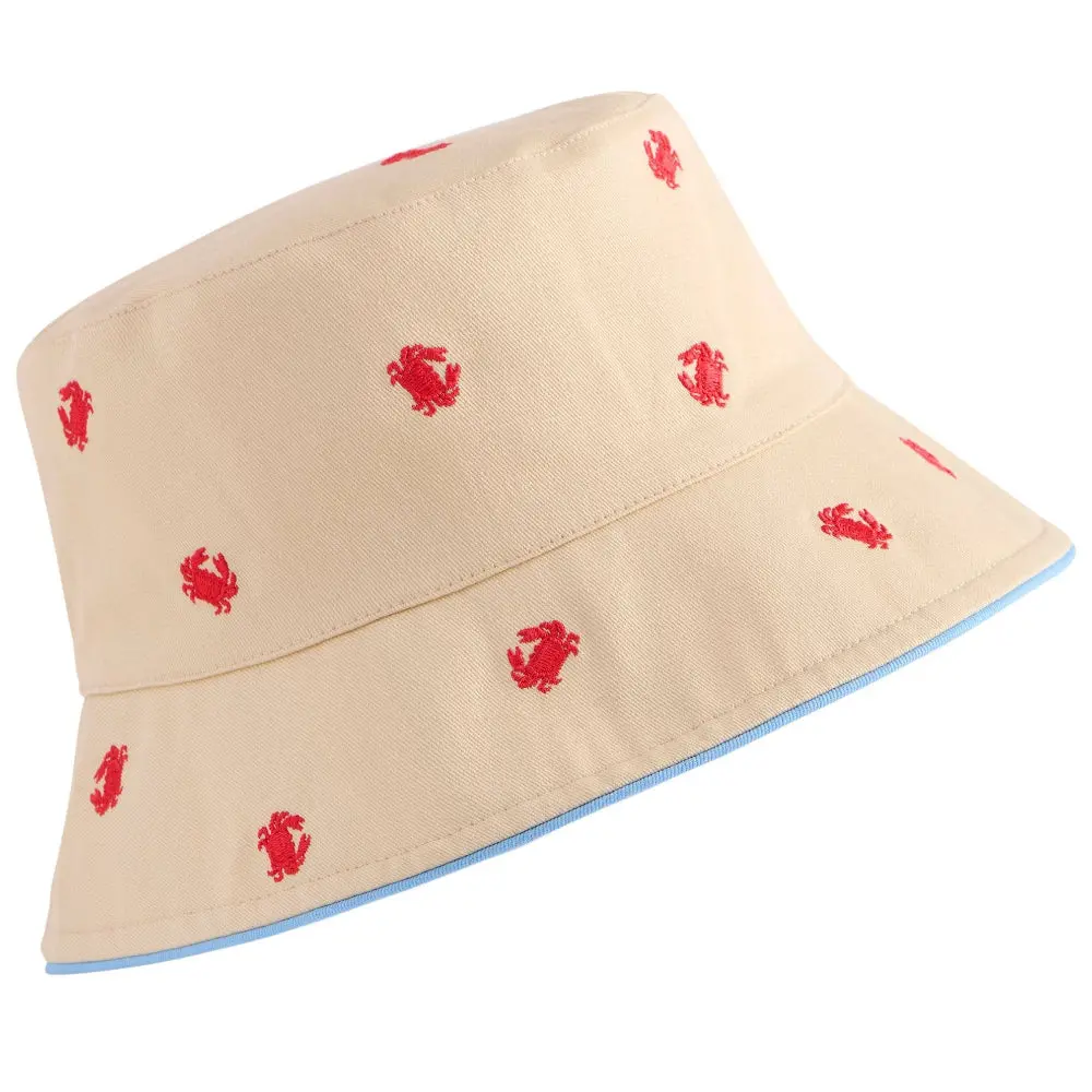 Shiraleah Reversible Cotton Canvas Crab Bucket Hat 1