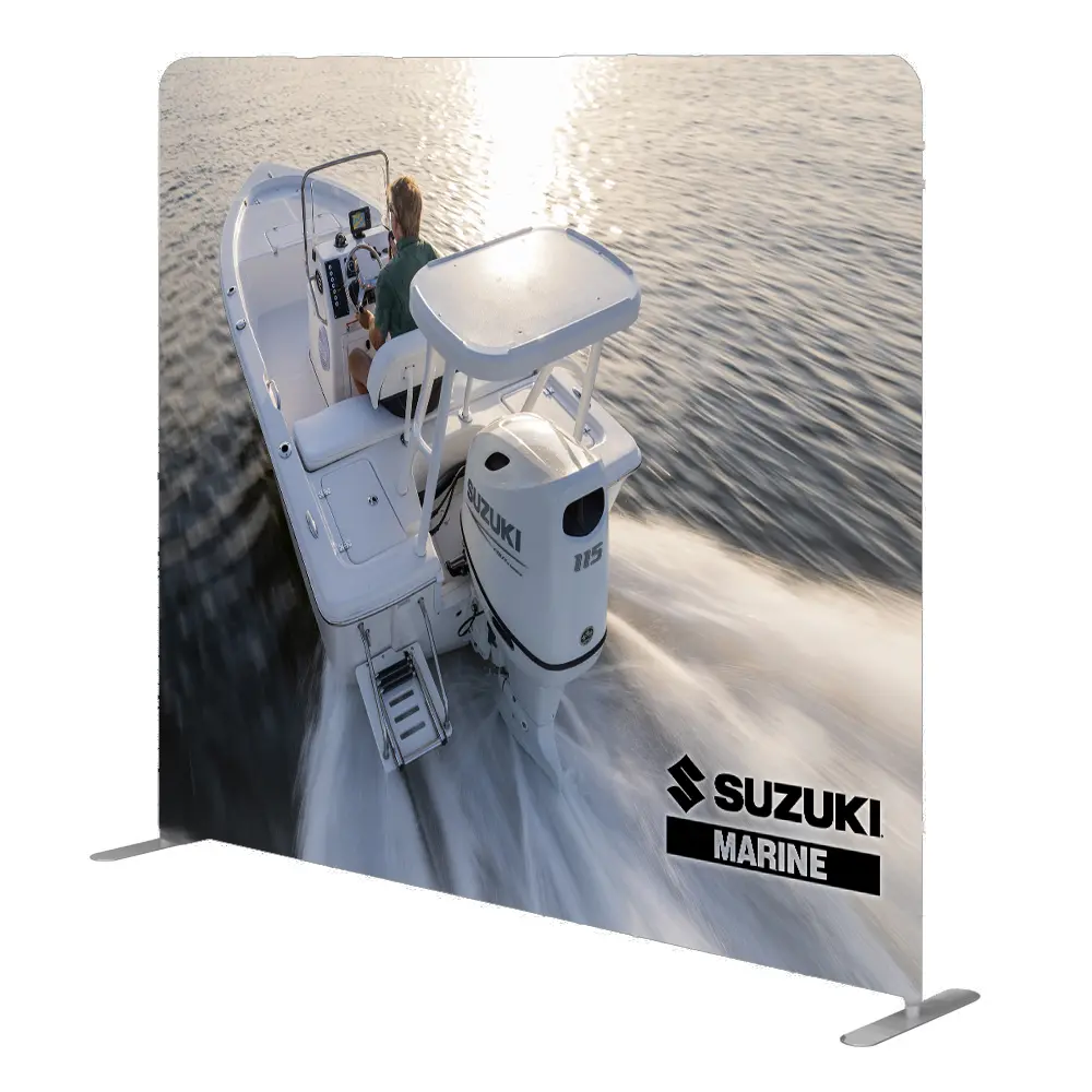 White Skiff Df115 - Stretch Fabric Panel With 8' Frame 1