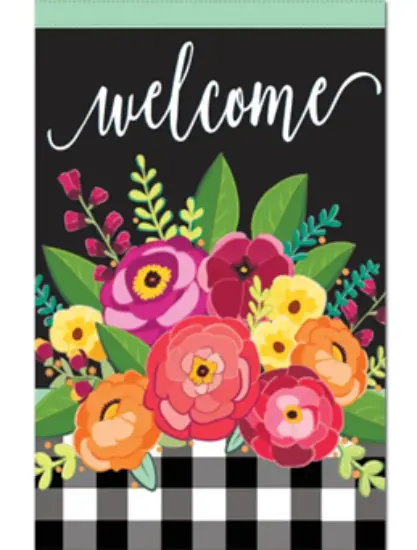 Evergreen "Welcome" Themed House Flags - 28" X 44" 12