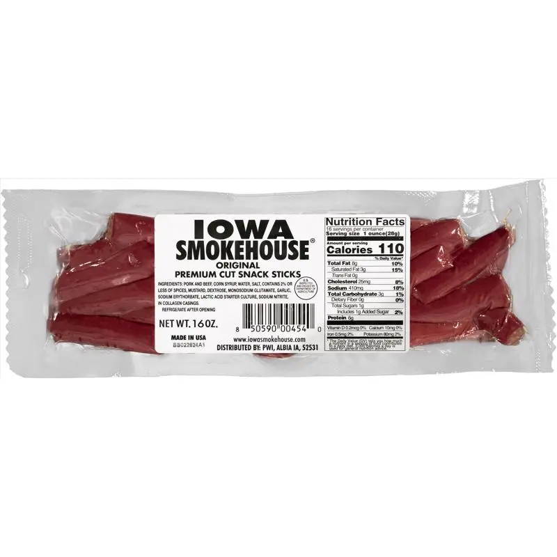 Iowa Smokehouse Premium Cut Meat Sticks - 16 Oz. 1