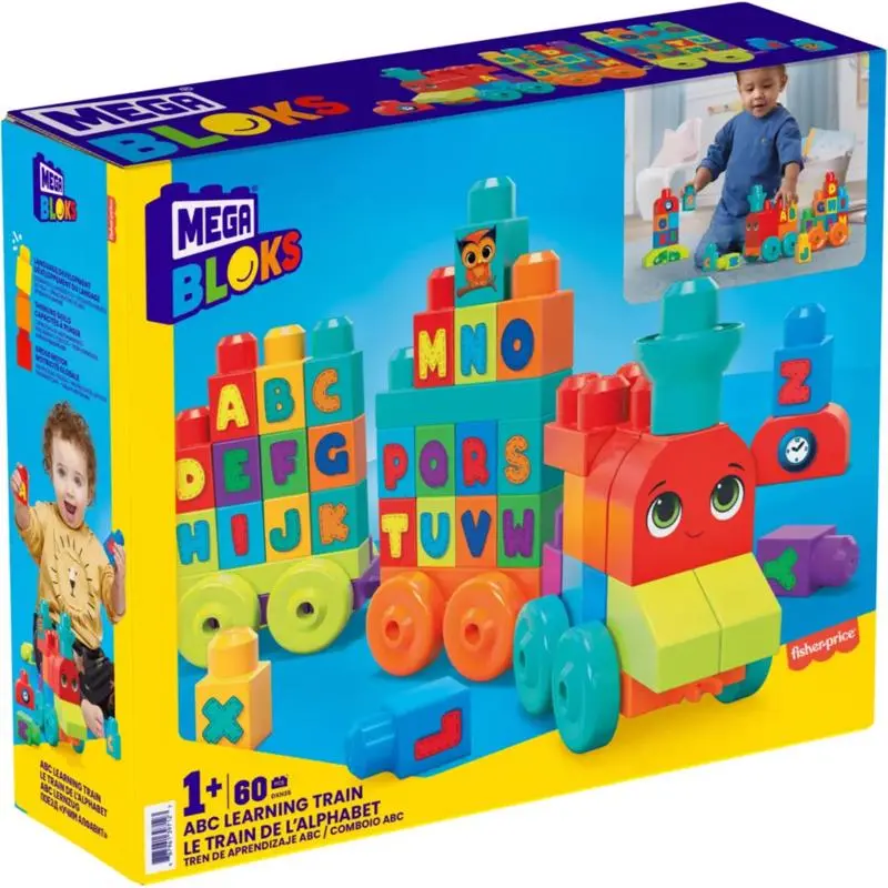 Mega Bloks "Abc" Alphabet Learning Train Block Set - 60 Pc. 1