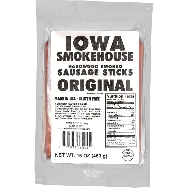 Iowa Smokehouse Sausage Sticks - 16 Oz. 1