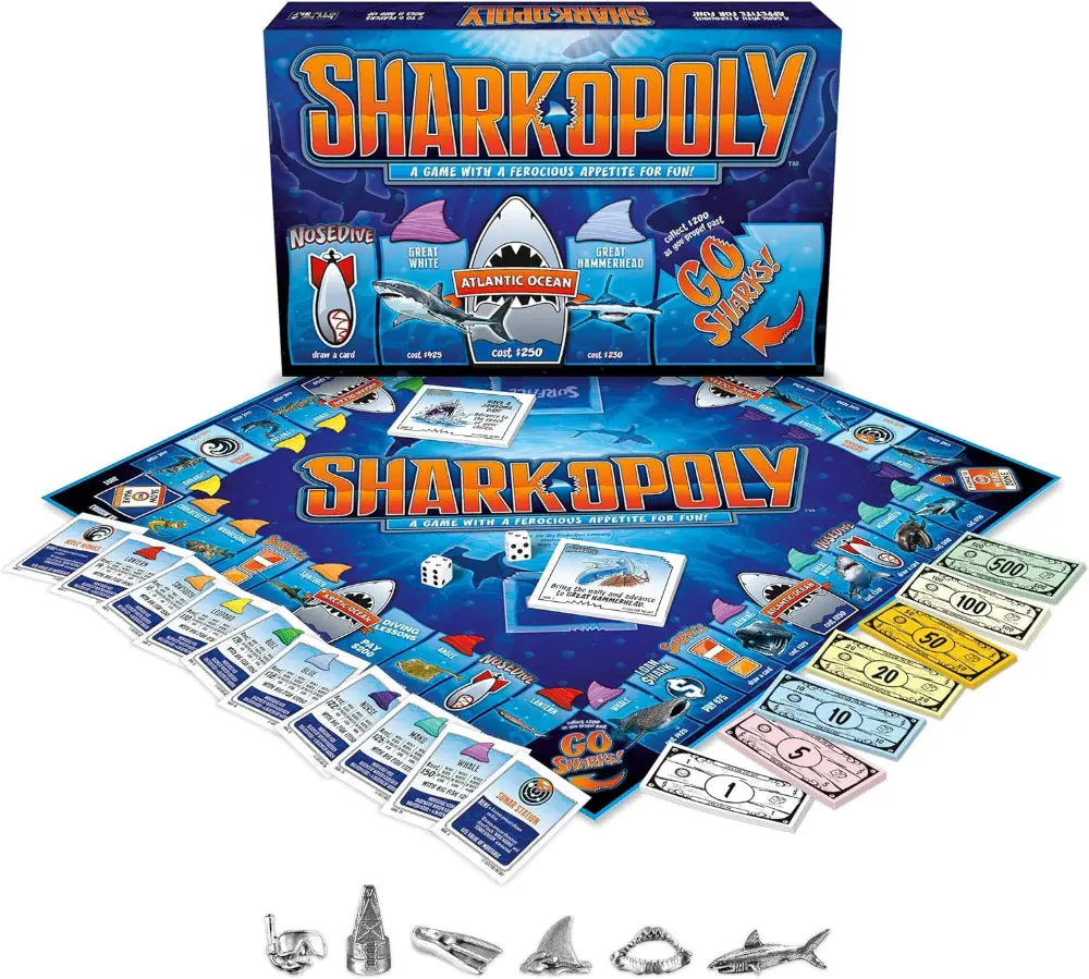 Late For The Sky "Shark-Opoly" Board Game 1