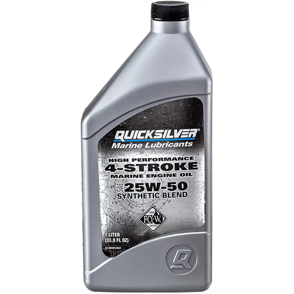 Quicksilver Synthetic 4-Stroke 25W-50 Outboard Oil 1