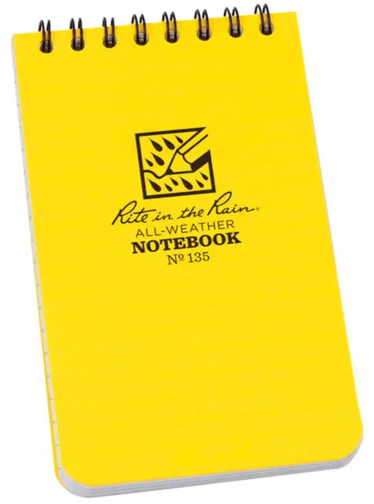 Rite In The Rain All-Weather Top-Spiral Memo Pad - 3" X 5" 1