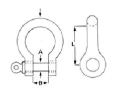 Galvanised Thimble Bow Shackles 2