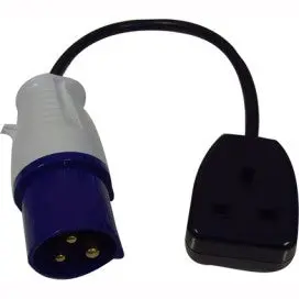 Uk Hookup Adapter Ind Socket 16A 250Vac To Plug 13A 3-Pin 1