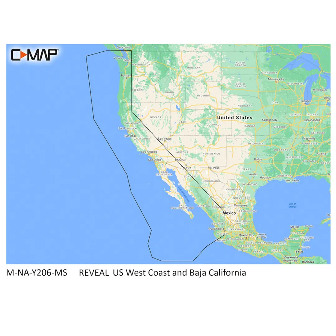 Lowrance C-Map Reveal West Coast & Baja California 1