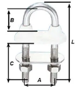 6Mm Wtr Tight U-Bolt Lng 1