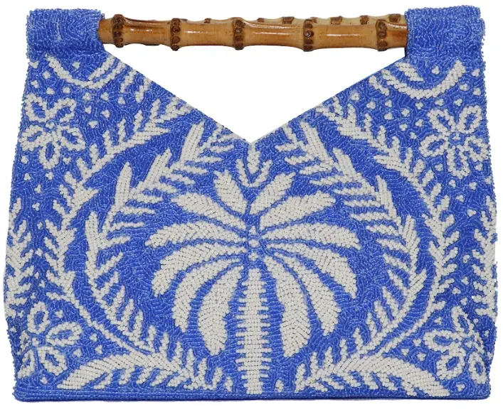 Tiana Designs Handmade Beaded Purses (Bamboo Handle) - 6.5" X 9" 1