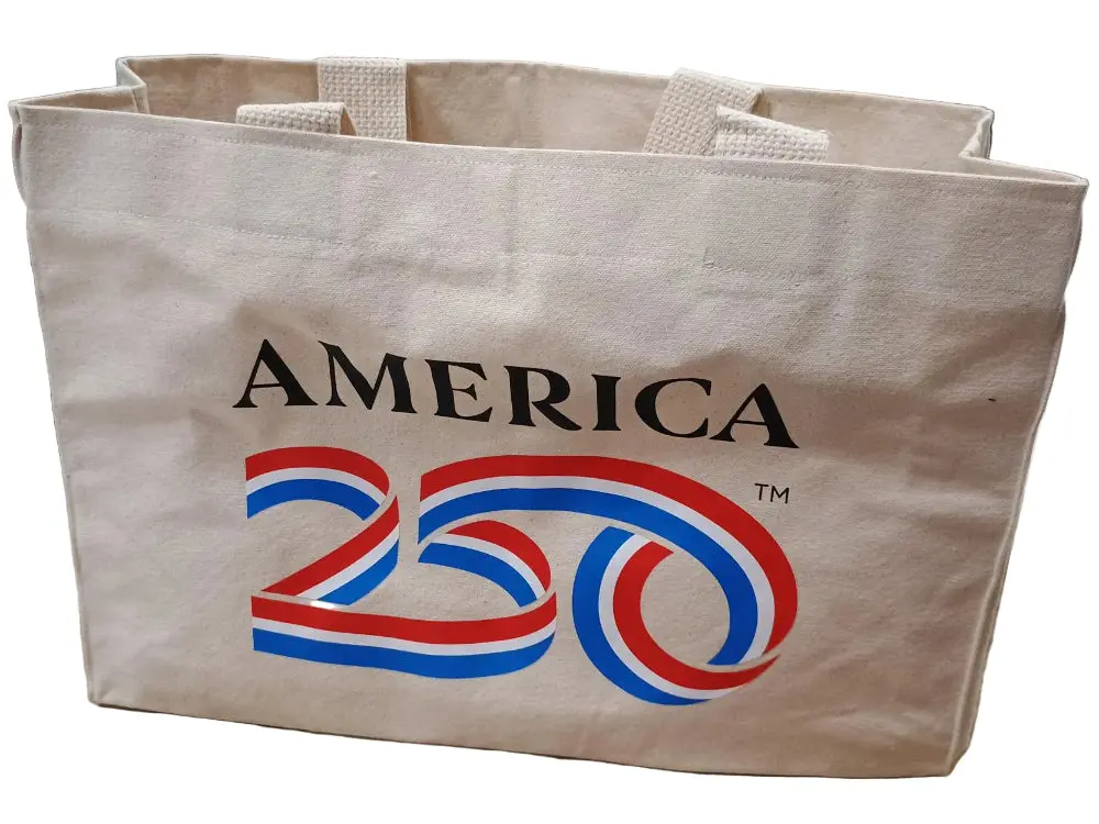 America250 Cotton Canvas Tote - 11" X 14.5" 1