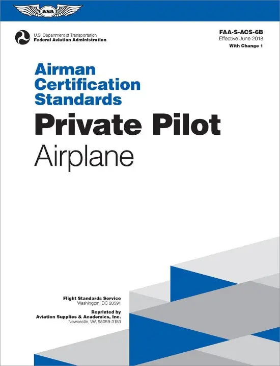 Asa Private Pilot Airman Certification Standards - Airplane (Softcover) 1
