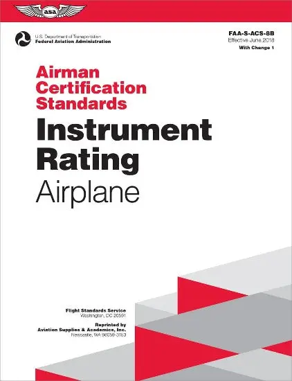 Asa Instrument Rating Airman Certification Standards - Airplane (Softcover) 1