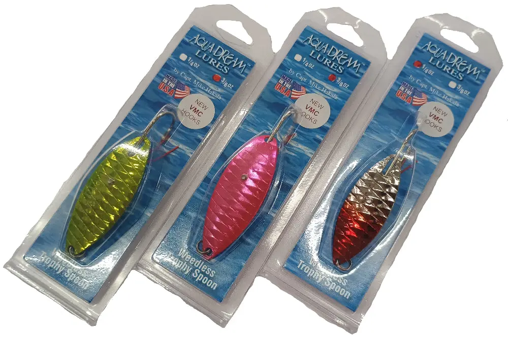Aqua Dream Weedless Trophy Spoon Lures - 1/4 Oz. & 3/8 Oz. 1