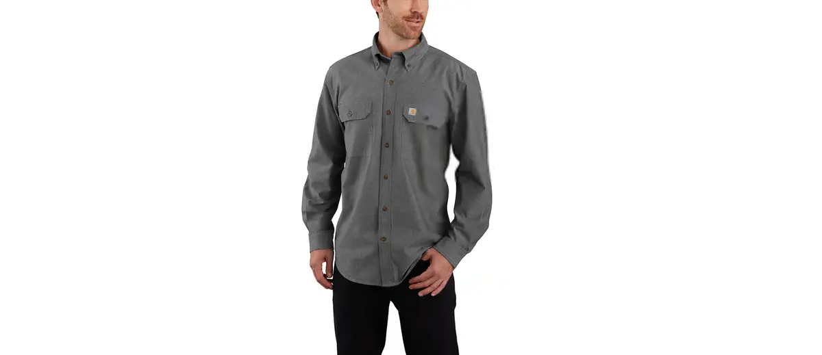 Carhartt Men's Loose-Fit Chambray Shirt – Long-Sleeve, Midweight
