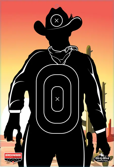 Birchwood Casey 12" X 18" Gunslinger Skyline Dirty Bird Target 1