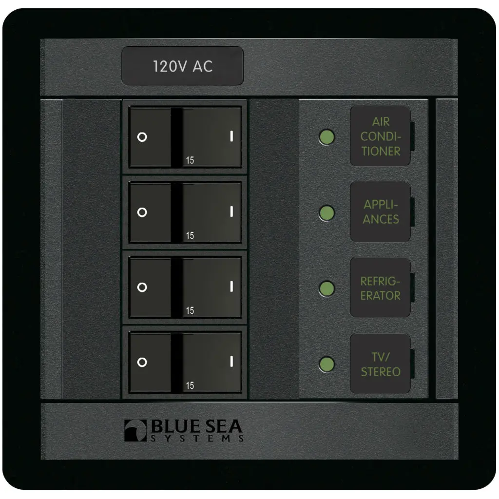 Blue Seas Systems 120 Volt Ac 4 Position Panel 1