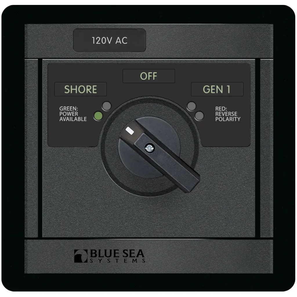 Blue Seas Systems 120V Ac Rotary 2 Source Panel 1