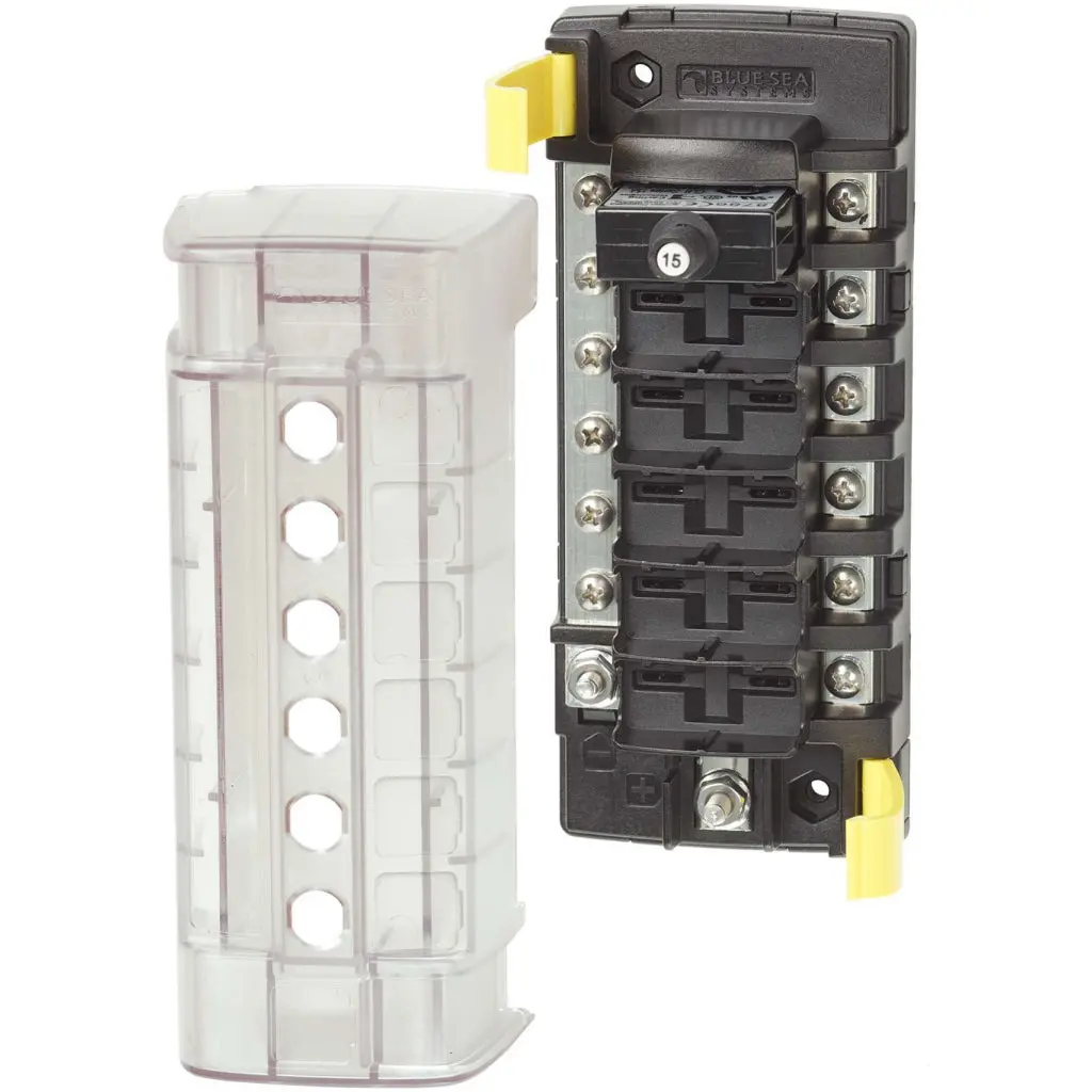 Blue Seas Systems 6 Position Circuit Breaker Block 1