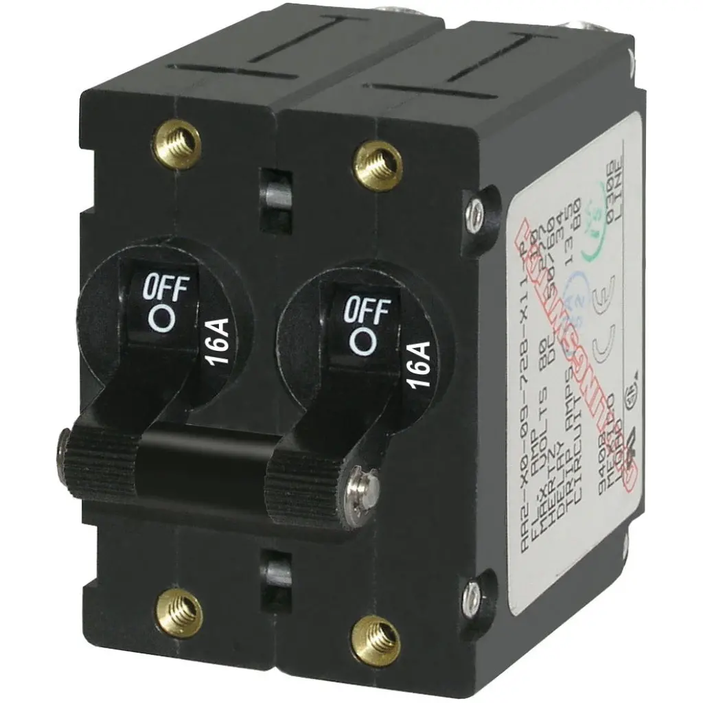 Blue Seas Systems 16A 2 Pole Circuit Breaker 1