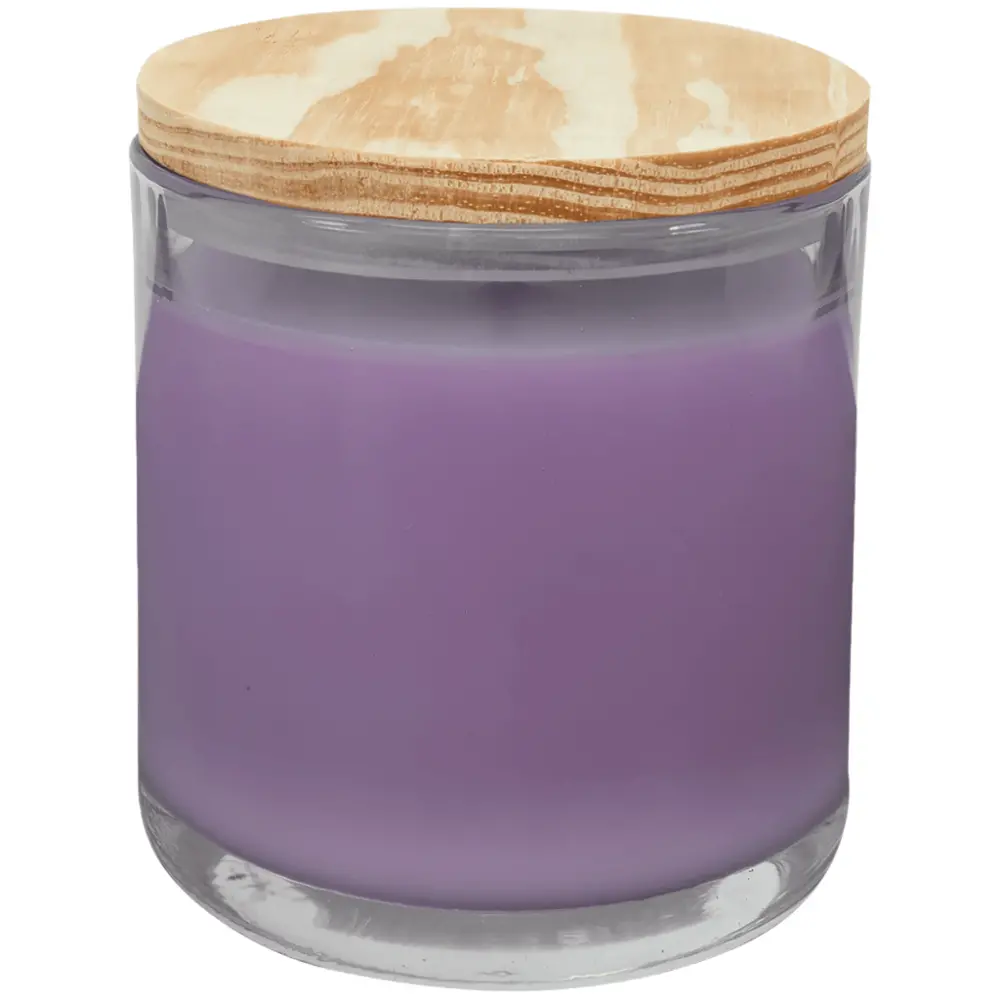 Jds Scented Candles W/ Glass Holder & Wood Lid - 14 Oz. (Blank) 2