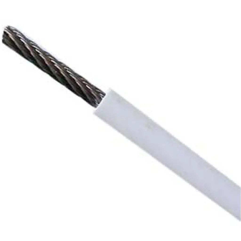 White Pvc 316S.S. Lifeline Wire 1/8" - 1/4" 1