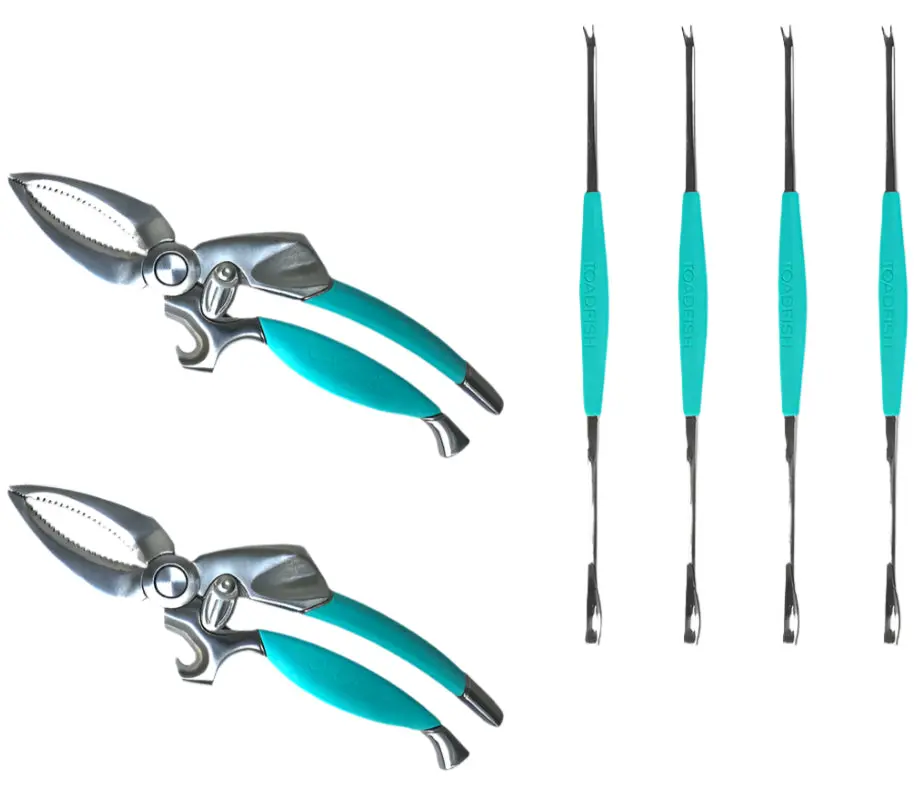 Toadfish Crab Claw Cutters & Seafood Forks Set - 6 Pc. 1