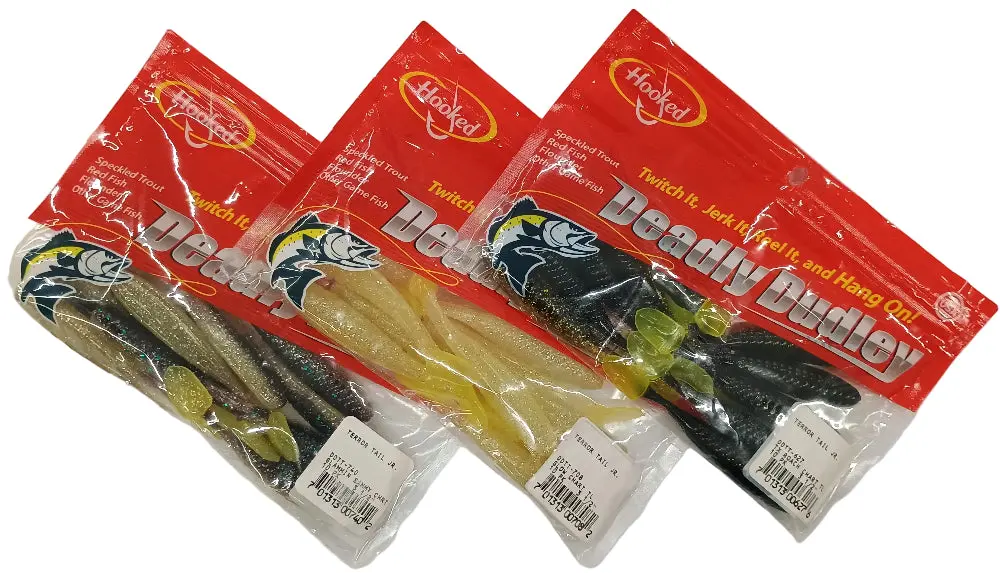 Deadly Dudley Terrortail Jr. Soft Lures - 3.5" & 5" 1