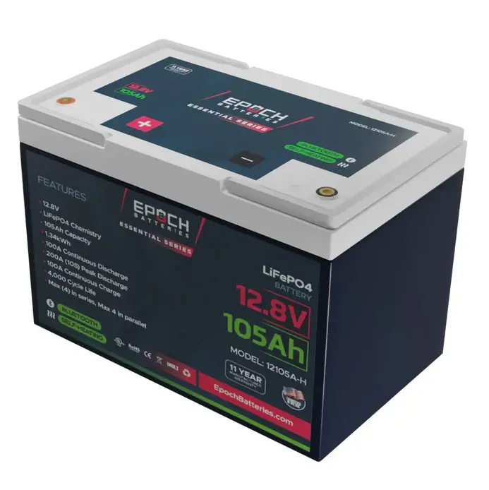Epoch Batteries - 12V 105Ah Essential Series Lifep04 Battery 1