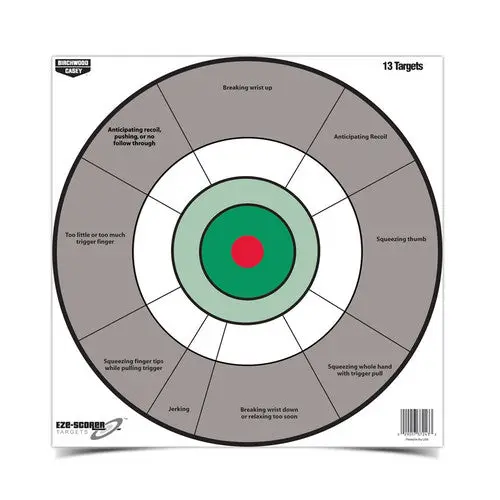 Birchwood Casey Eze-Scorer 12 Inch Handgun Trainer Target 13 Pack 1