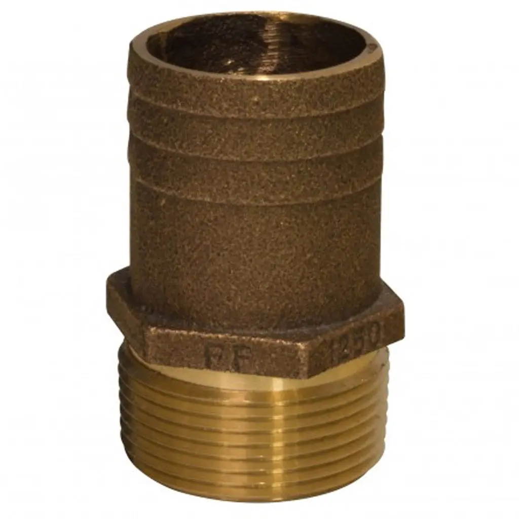 Groco Bronze Tailpipe 1/2" Npt To 3/4" Barb 1