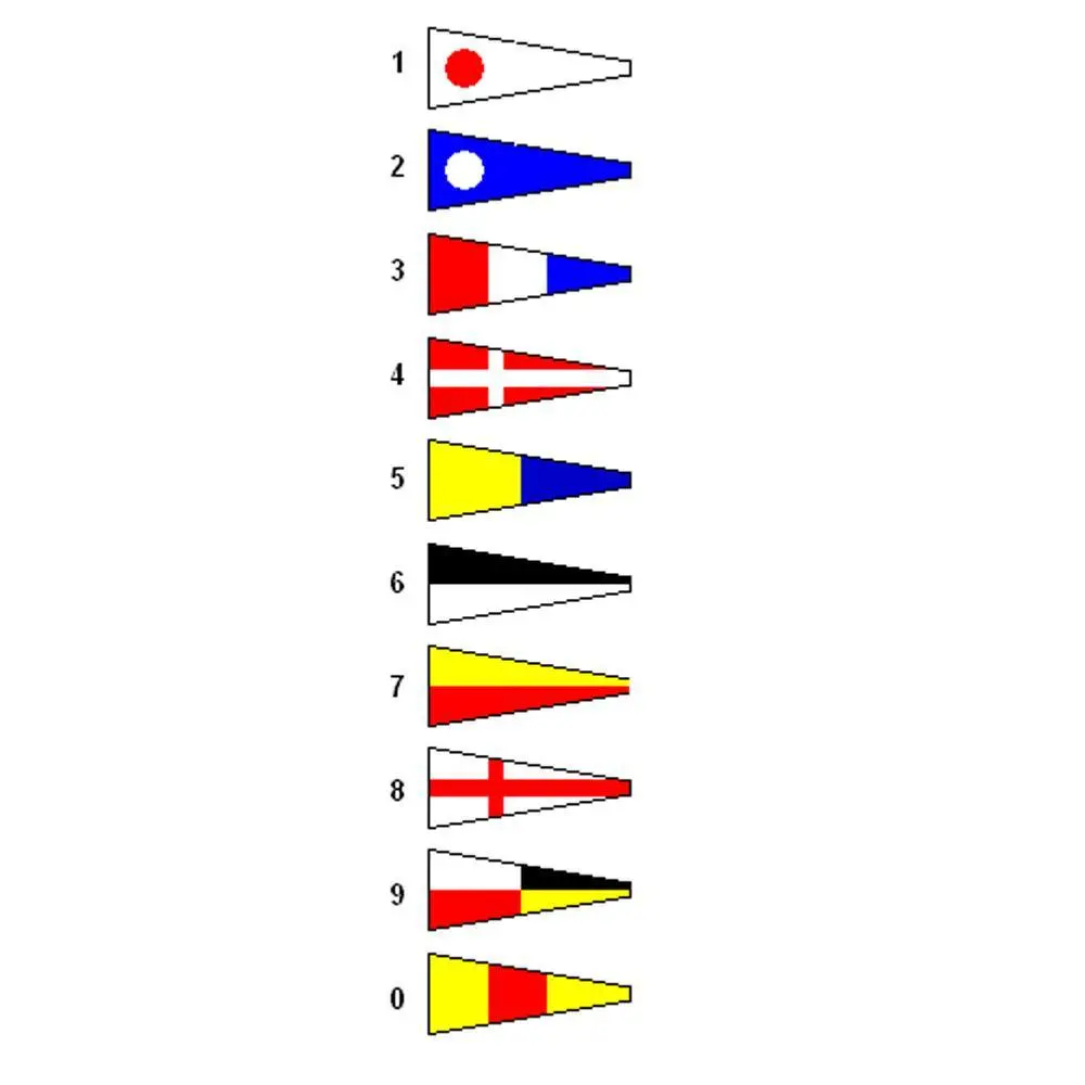 Numeral Signal Flags 0 - 9 1