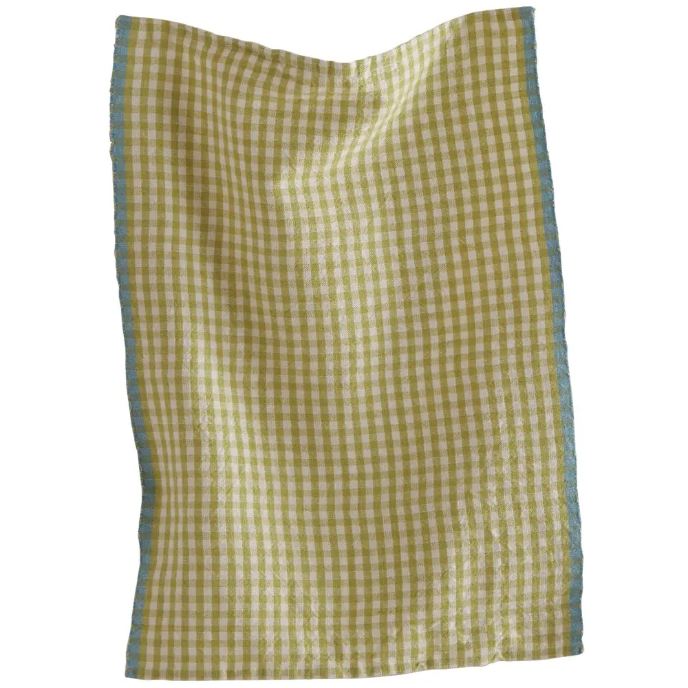 Tag Linen & Cotton Check Dishtowel - 18" X 26" 1