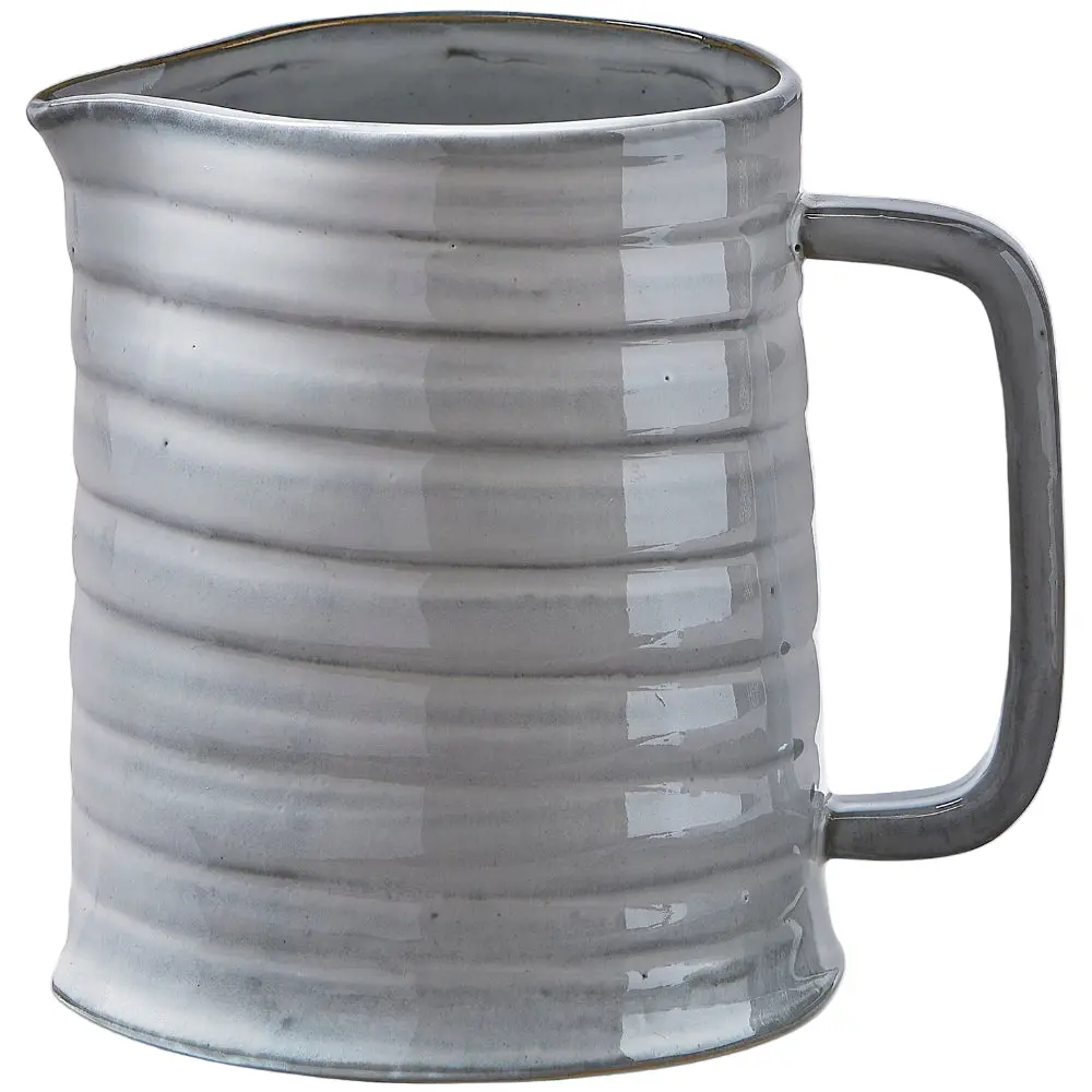 Tag White Glazed Stoneware Farmhouse Milk Pitcher - 6" 1