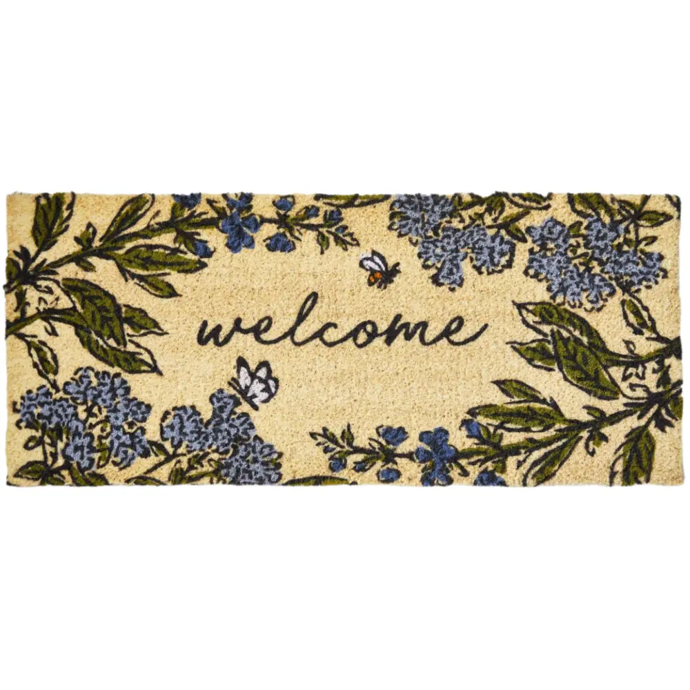 "Welcome" Sage Estate Coir Mat - 17" X 40" 1