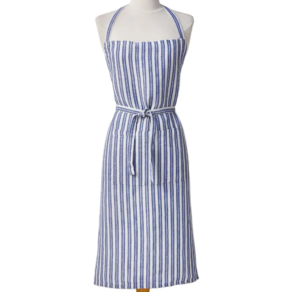 Tag Blue & White Stripe Cotton Apron 1