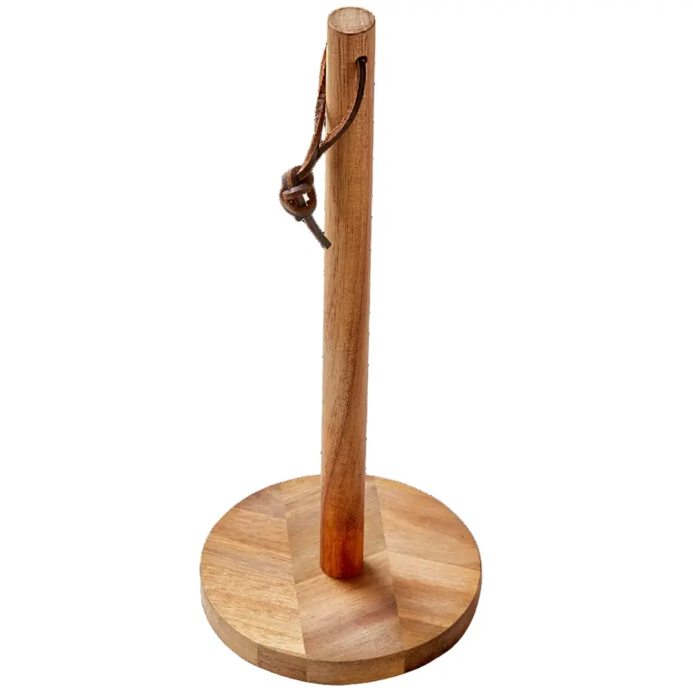 Tag Acacia Wood Standing Paper Towel Holder - 12.75" 1