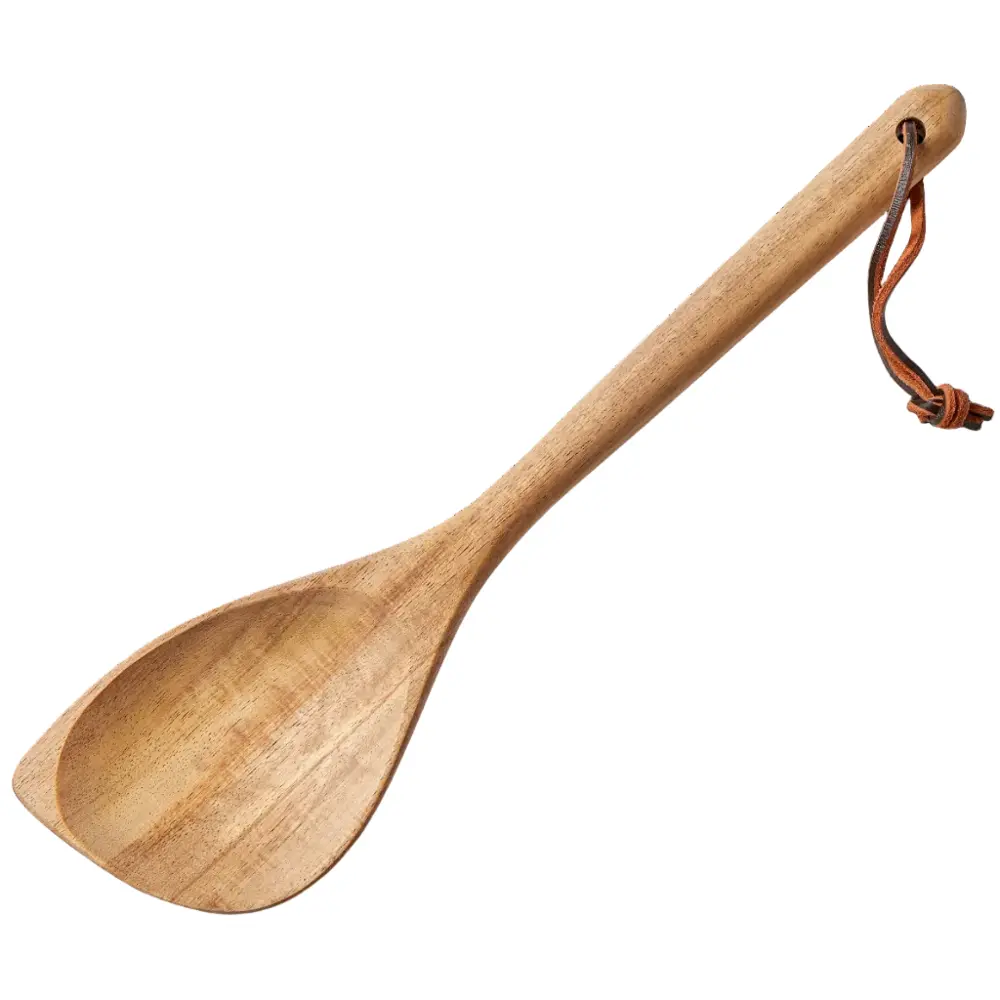 Tag Acacia Wood Angled Spoon - 12" 1
