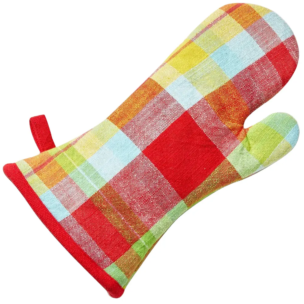 Tag Fresh Pick Plaid Cotton Oven Mitt 1