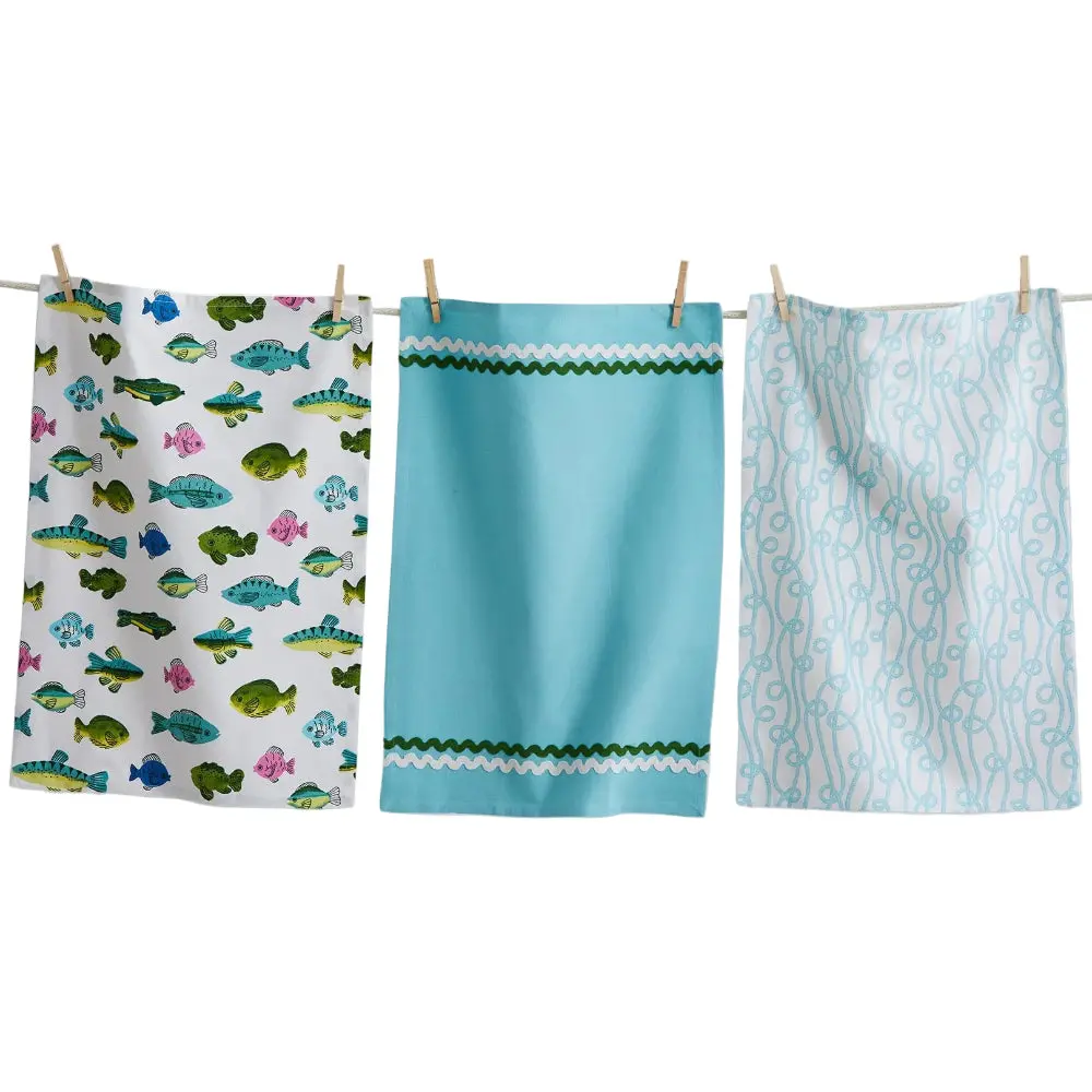 Tag "Make A Splash" Cotton Dish Towels - 3 Pc. 1
