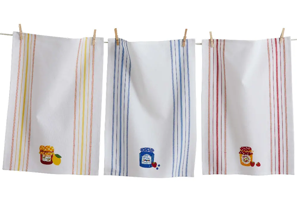 Tag Fruit Jam Jar Cotton Dish Towels - 3 Pc. 1