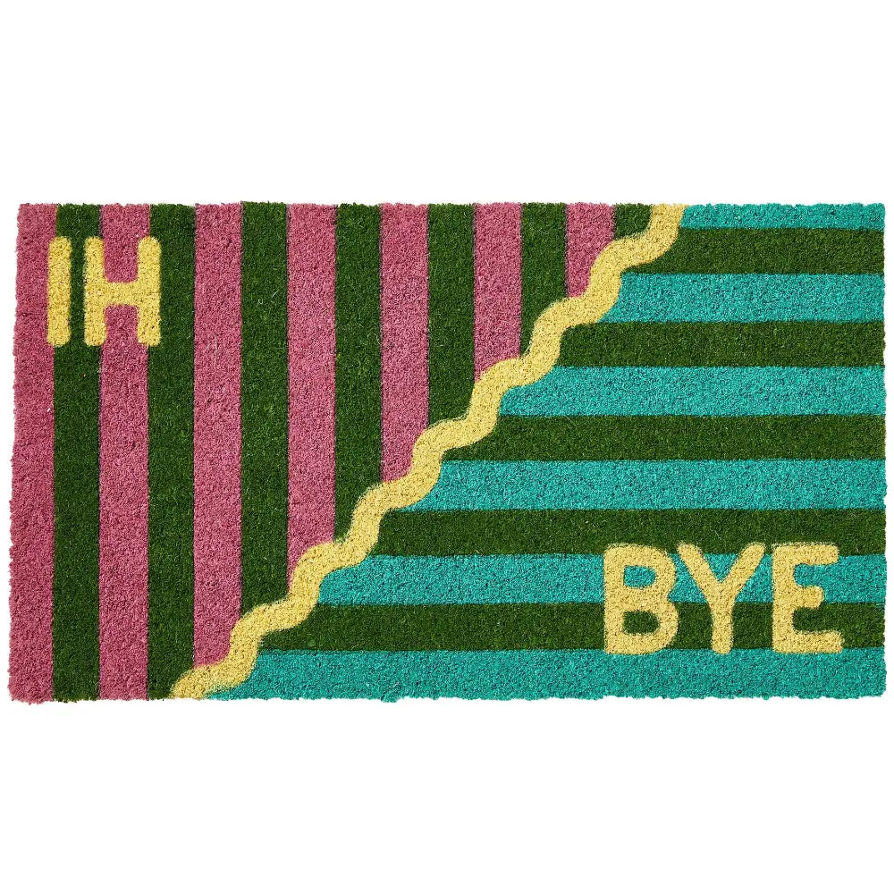 Tag Cabana Stripe "Hi / Bye" Coir Mat - 17" X 30" 1
